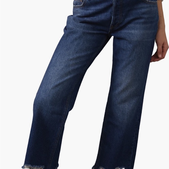 Free People We the Free Maggie Ripped Ankle Straight Leg Jeans - Picture 5 of 9